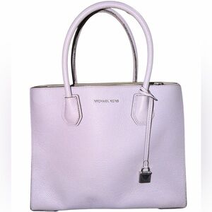 Michael Kors Mercer pebbled leather lavender tote bag NWT msrp $298